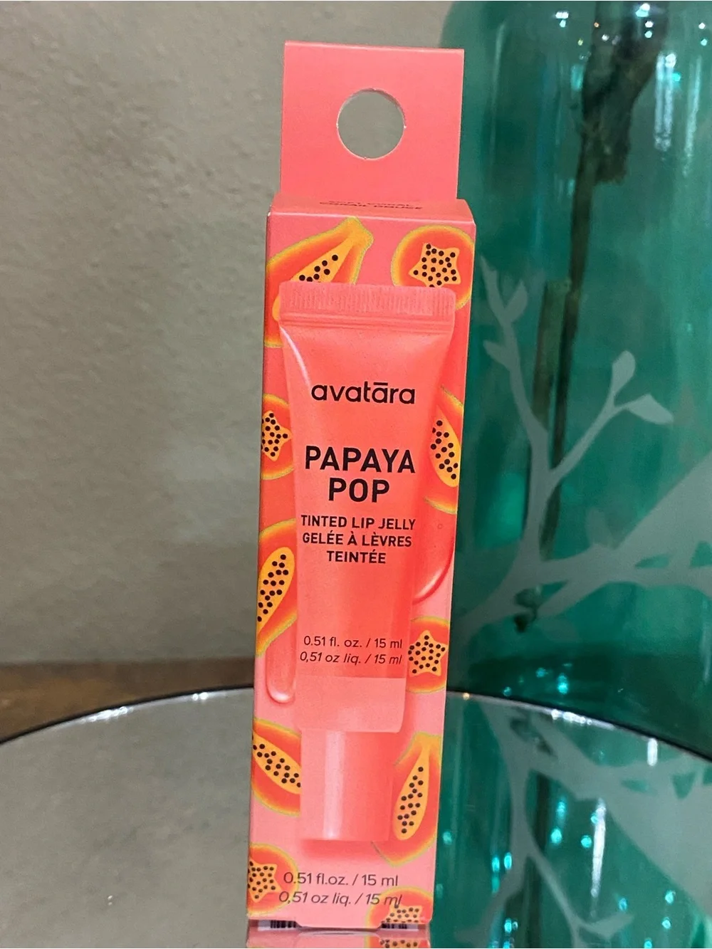 Avatara Papaya Pop Tinted Lip Jelly in Soft Coral, new!